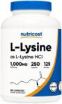 Nutricost L-Lysine, 1000 mg, 250 capsule, Nutricost