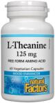 Natural Factors Mental Calmness L-Theanine, 125 mg, 60 capsule vege, Natural Factors