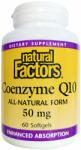 Natural Factors Coenzyme Q10, 50 mg, 60 capsule, Natural Factors