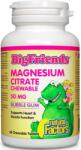 Natural Factors Magnesium Citrate, 50 mg, 60 comprimate masticabile, Natural Factors