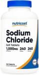 Nutricost Sodium Chloride, 1000 mg, 240 tablete, Nutricost (08046 (368101) NC)