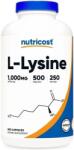 Nutricost L-Lysine, 1000 mg, 500 capsule, Nutricost (67935 (055101) NC)