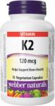 Webber Naturals Vitamin K2, 120 mcg, 75 capsule, Webber Naturals