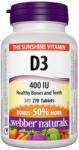 Webber Naturals Vitamina D3, 400 IU, 270 tablete, Webber Naturals