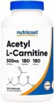 Nutricost Acetyl L-Carnitine, 500 mg, 180 capsule, Nutricost