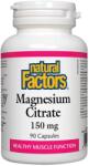 Natural Factors Magnesium Citrate, 150 mg, 90 capsule, Natural Factors