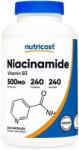 Nutricost Niacinamide Vitamin B3, 500 mg, 240 capsule, Nutricost