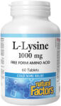 Natural Factors L-Lysine, 1000 mg, 60 tablete, Natural Factors
