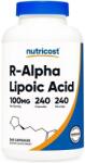 Nutricost R-Alpha Lipoic Acid, 100 mg, 240 capsule, Nutricost