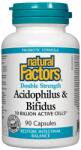 Natural Factors Acidophilus & Bifidus, 90 capsule, Natural Factors - ozone - 142,60 RON