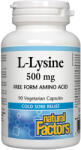 Natural Factors L-Lysine, 500 mg, 90 capsule, Natural Factors