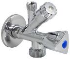 BRH kombinált sarokszelep 1/2"-3/4"-3/8