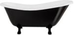 Besco Cada de baie, freestanding, cu picioare negre, Besco Otylia Black & White WKO-170-BWB (WKO-170-BWB)