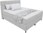 TEMPO KONDELA Boxspring ágy, 140x200, világosszürke, ALMA