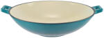 Perfect Home Zománcozott öntöttvas wok türkizkék 37 cm (17819)
