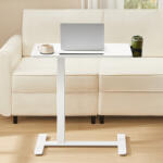 VASAGLE mobil magasságállítható asztal kerekekkel felhőfehér pohártartóval (EUZ-LSD600W01)