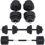 SONGMICS 2-in-1 Állítható Súlyzókészlet 30 kg Fekete (EUZ-SYL30HBK)