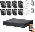 DAHUA 8 biztonsági kamerás IP kamera rendszer 4MP (DAHUA-HFW1430TL2-08)