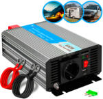 Extralink OPIP-600W, 12V-230V feszültségátalakító, 600W/1200W, tiszta szinuszhullám
