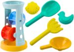 LEAN Toys Set de joacă pentru nisip: moară, greblă, lopată și forme (20446)
