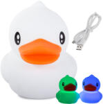 VERK GROUP Lampă de noapte LED din silicon pentru copii, în formă de rață, cu USB, RGB, schimbare de culoare prin atingere (24081)