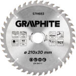 GRAPHITE Pânza de ferăstrău, widia, 210 x 30 mm, 40 de dinți (57H683)