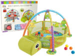 LEAN Toys Educațional Covor pentru Bebeluși în Formă de Broască Țestoasă cu Cadru de Joc și Bile (10005)