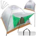 VERK GROUP Cort de Turism Tip Iglu pentru 4 Persoane, cu Copertină, Camping, Tabără, Plajă (14421) Cort