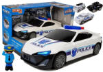 LEAN Toys Set de Joc 2 în 1 cu Mașini de Poliție, Garaj și Efecte Luminoase și Sonore (7537)