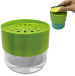 Verk Group Dispenser de detergent pentru vase cu burete verde, capacitate 500ml (24028)