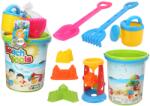 LEAN Toys Set de Joc pentru Nisip: Găleată, Moară, Cană de Udat și Forme Colorate (18545)