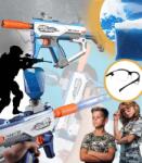 GordonToys Set automat de pistol cu gel albastru cu 10000 de cartușe și accesorii (G904)