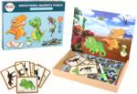 LEAN Toys Set de Puzzle Magnetic cu Dinozauri Educativi (16662)