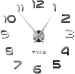 Ruhhy Ceas de perete DIY modern, autoadeziv - 60-130 cm - Argintiu (00022143)