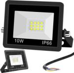 VERK GROUP Reflector LED exterior, negru, 10W, 6000K, rezistent la apă IP66 (12341)