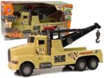 LEAN Toys Camion Militar de Jucărie Maro cu Macara, Scară 1: 10 (9849)