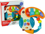 LEAN Toys Papagal Muzical Subțire cu Pian și Butoane Luminoase și Mărgele (9434) Instrument muzical de jucarie