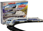 LEAN Toys Tren cu Lumini și Sunete, Funcționează pe Baterii (6748) Set model cale ferata