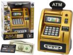 LEAN Toys Bancomat pentru Copii cu Funcții de Învățare a Economisirii - Aur și Negru (17773)