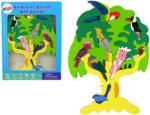 LEAN Toys Puzzle din Lemn - Păsări și Papagali pe Arbore Kit DIY (10135)