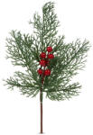 Family Collection Decor de Craciun - Creanga de Pin cu Fructe de Padure Rosii - 35 cm (58531)