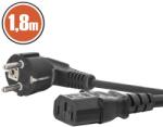 Delight Cablu de alimentare rețea, 1, 8 m, priză IEC C13 - ștecher CEE 7/7 la 90, 16 A / 250 V, 3 x 0, 75 mm (20160)