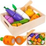 Kruzzel Set de Tăiere Colorat KRUZZEL pentru Copii - Legume și Fructe din Lemn cu Conexiuni Magnetice (00023543)