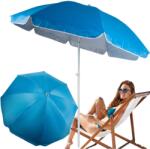 VERK GROUP Umbrelă mare de grădină și plajă cu protecție UV, înălțime ajustabilă și înclinabilă, 210 cm (14416)