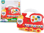 LEAN Toys Pian interactiv cu Motiv de Tren Roșu și Sunete de Animale (11709) Instrument muzical de jucarie