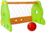 LEAN Toys Poartă de fotbal pentru copii din plastic verde și portocaliu (7916)