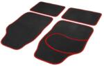 Carguard Set Covorase Universale din Textil Auto - 64 x 44 cm / 44 x 29 cm - Negru, Rosu (55834B)