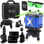 LEAN Nivelă laser 4D albastru/negru cu 2 baterii, în valiză (26585)