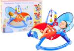LEAN Toys Scaun balansoar colorat pentru nou-născuți și copii mici cu zornăitoare (2201) Sezlong balansoar bebelusi