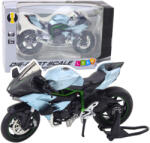 LEAN Toys Model de motocicletă sport din metal cu lumini și efecte sonore, Argintiu 1: 12 (22604)